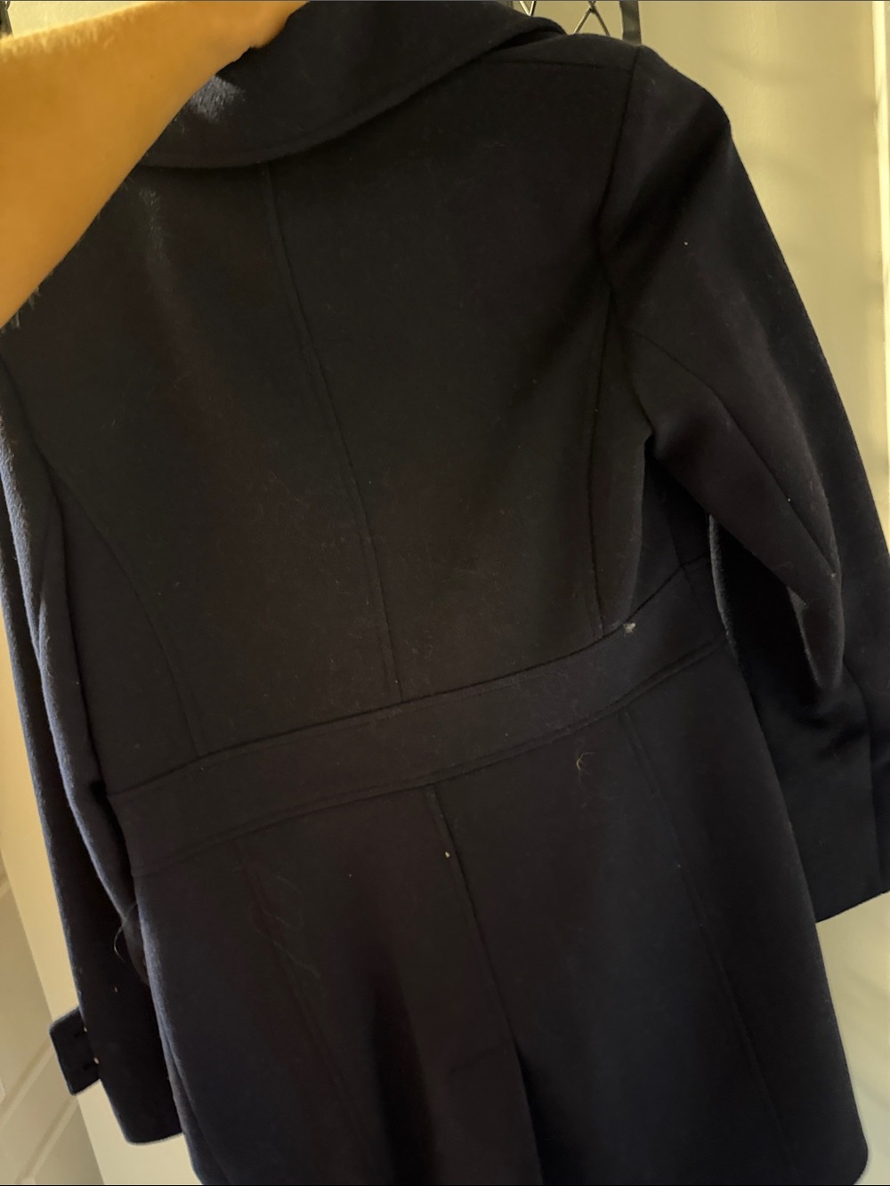 Sam Edelman Navy Pea Coat with Gold Buttons - Picture 4 of 5